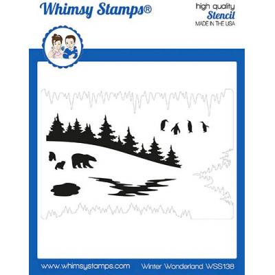 Whimsy Stamps Deb Davis Stencil - Winter Wonderland